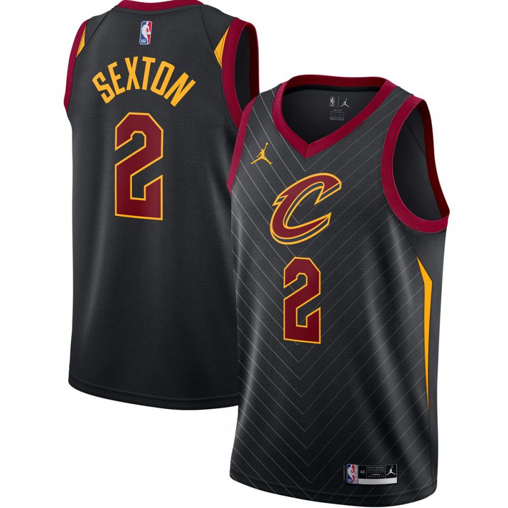 Collin Sexton Cleveland Cavaliers Jordan Brand 2020/21 Swingman Jersey - Statement Edition - Black-Pro Kit Vault | Brand New 26/27 Sports Jerseys